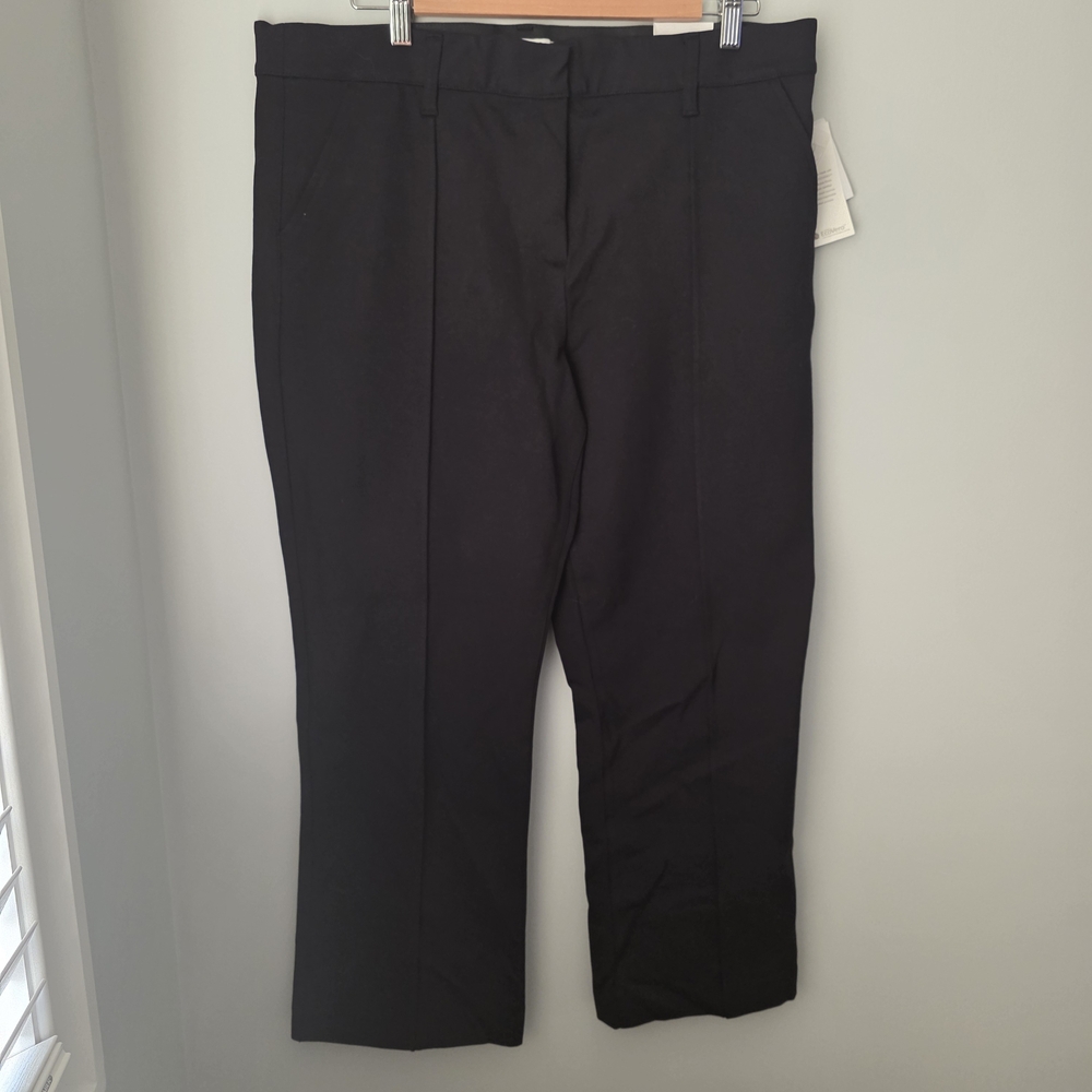 Cleo Petite Black Dress Pants Size 18 Straight Leg High Rise Work Career - Picture 3 of 13